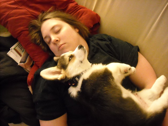 Bryn sleeping with Mommy 12 weeks (6)