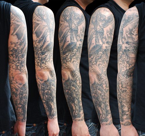 Complete Dragon and Koi Dragon Sleeve 15032009017 sleeve tattoo