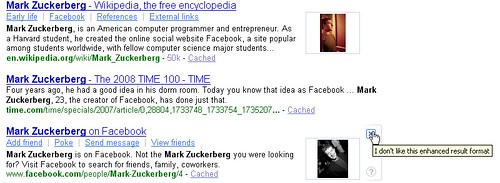 Facebook integrated into Yahoo! SERPs