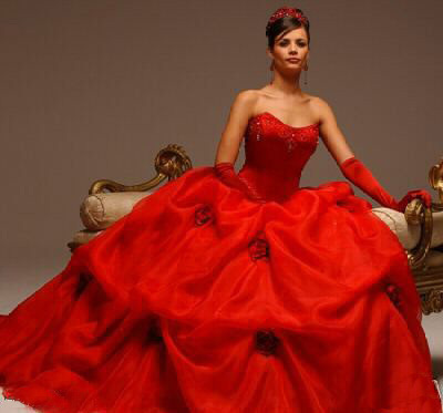 but now red wedding dresses are finally making their debut in the United