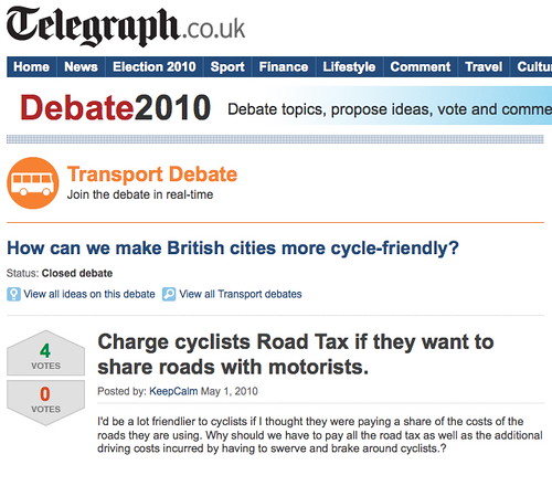 ‘Charge cyclists road tax if they want to share roads with motorists’