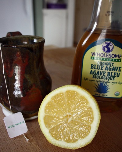 Lemon Balm Tea with Agave Nectar & Fresh Lemon Juice