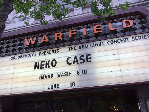 Neko Case, the Warfield, June 10, 2009