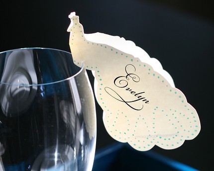 Creative displays of wedding place cards and letting your guests pick out