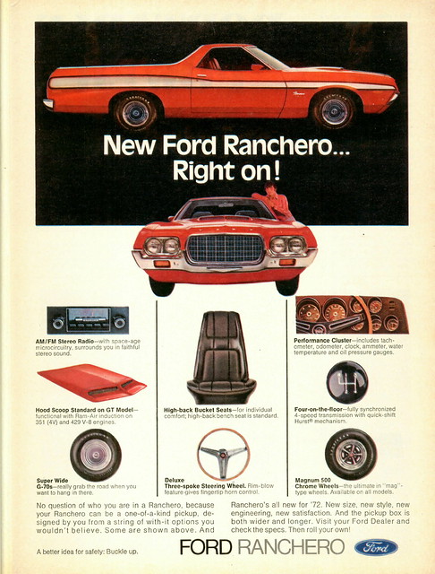 ford sport torino pickup 70s gran gt 1972 ranchero redcars