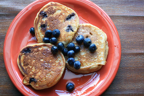 Whole Wheat Buttermilk Blueberry Pancakes