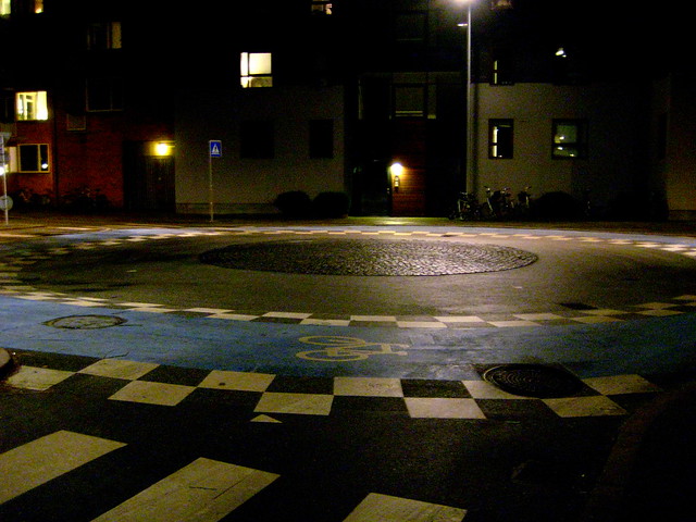 Nighttime Roundabout