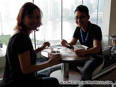 My colleagues, Ann and Francis having their lunch