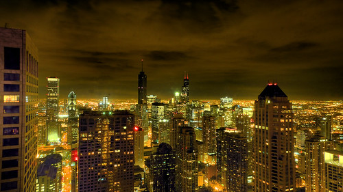 Chicago night  skyline  05072009