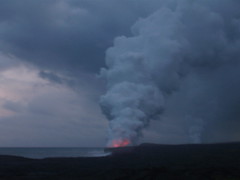 Wow - lava entering the ocean
