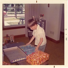 June 23 1972 - James Playing with Hockey Game Present