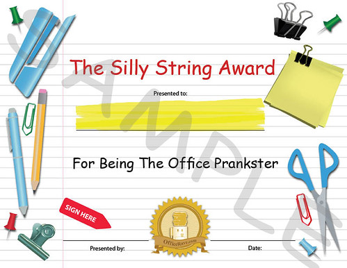 funny awards. Funny Employee Office Awards: