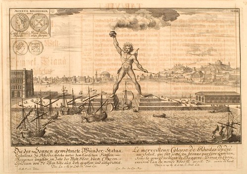 004- El coloso de Rodas-Entwurf einer historischen Architektur 1721- © Universitätsbibliothek Heidelberg