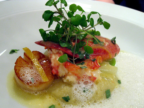 Butter poached N.S. lobster, Digby sea scallops, Fennel puree, preserved lemon.