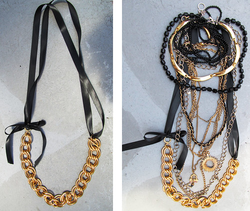 Layered Gold Necklace. Related: necklaces, layering