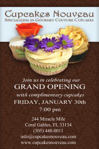 Grand opening of Cupcakes Nouveau, Coral Gables, FL