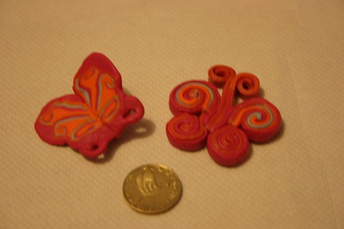 polymer clay butterfly experiment
