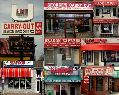 "Carry-outs of DC" collage