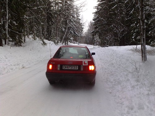 Car driving lessons in snowy Norway #2