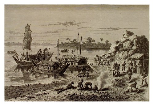 022- Barcas y pateras en el Ganges-La India en palabras e imágenes 1880-1881- © Universitätsbibliothek Heidelberg