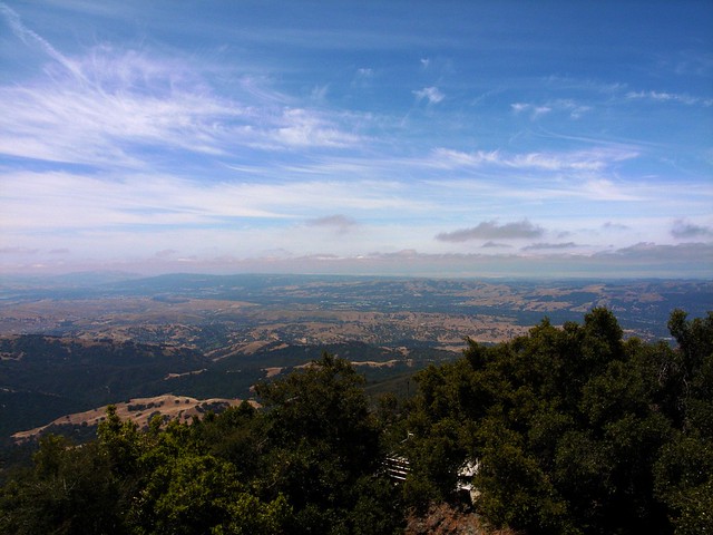 South view from the summit of Mt Diablo