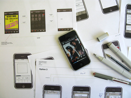 Designing the iPhone app, August 2008