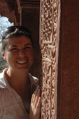 Lorna at The Palace at Fatehpur Sikri