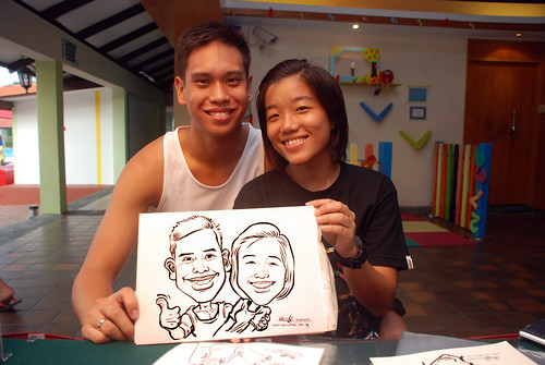 Caricature live sketching for Costa Sands Resort Pasir Ris Day 1 - 6