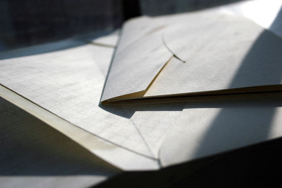 Letterpress wedding invitations - custom folio and calligraphy - by Smock