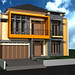 Tampak Depan Rumah Minimalis 2 Lantai di Pondok Kelapa by Indograha
 Arsitama Desain & Build