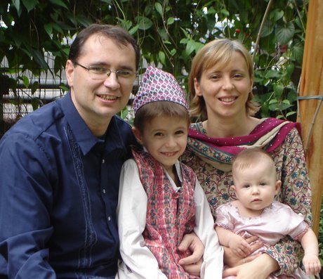 Florin Fodor împreună cu familia