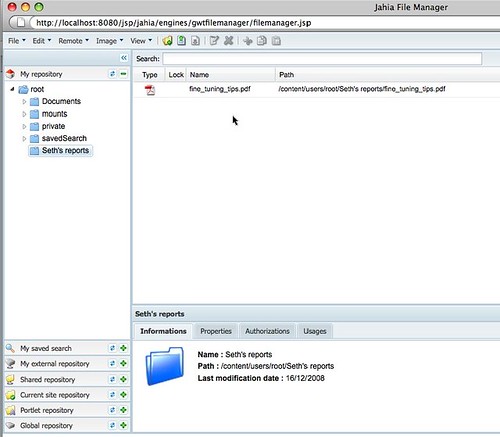 Jahia 6 File Manager