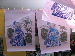 Ada Lovelace prints drying