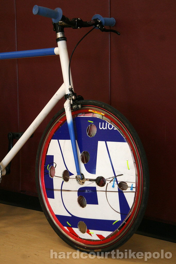 Tucker's hardcourt polo bike front wheel