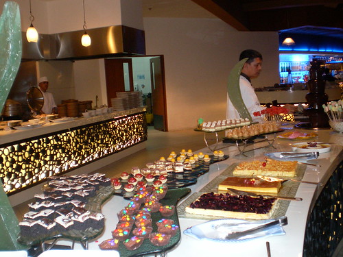 Their dessert station with the chocolate fountain is really good