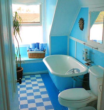 domino blue bathroom