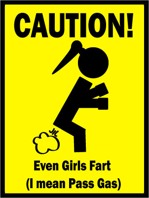 Farting Caution Sign