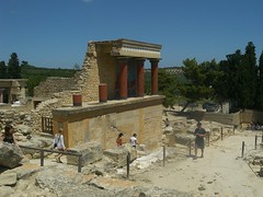 famous reconstructed site at knossos