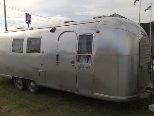 43 year old Airstream looking lovely but very grey and oxidised