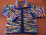 Rainbow BFL Zip Sweater Size 3/4 **2 day auction**
