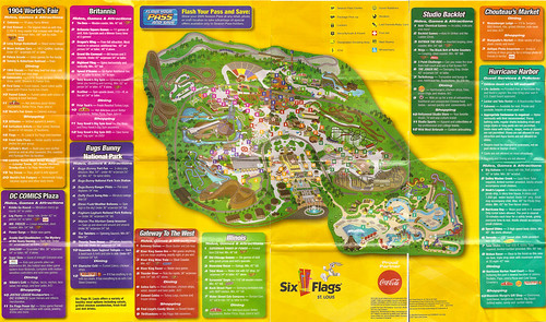 Six flags st louis and map