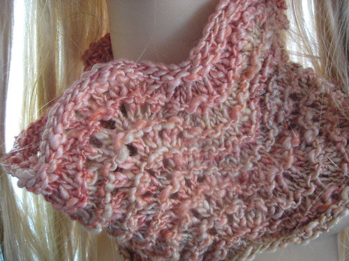 Handspun Feather and Fan Cowl