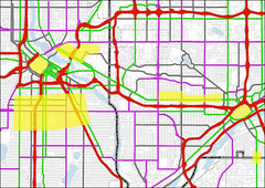 potentially eligible streets in the Twin Cities (image courtesy of CNU)