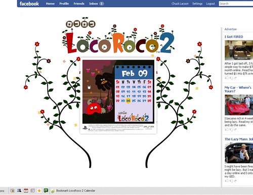 LocoRoco 2 Facebook Fanpage