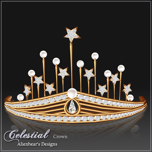 Celestial Gold Pearl & Diamond crown
