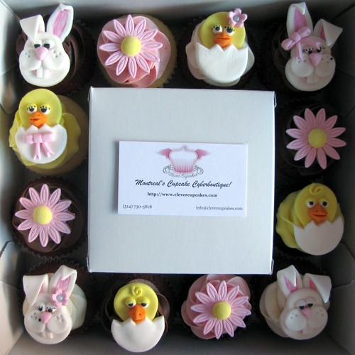 cute easter bunnies and chicks. Easter Cupcakes