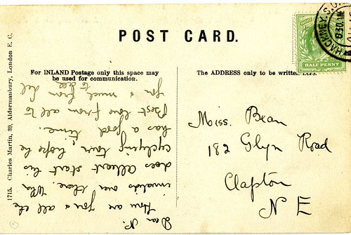 How To Address A Postcard. NE address, 1906 Postcard.