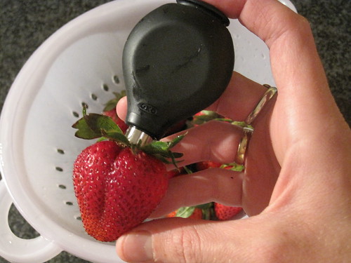 Hulling Strawberries with OXO Strawberry Huller