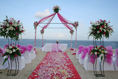 Beach Wedding Decorations Beach Wedding at Bali Hyatt
