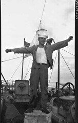 Unidentified United States naval crewman of the  USS Milwaukee III